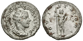 Roman Imperial
Gordian III (238-244 AD). Rome
AR Antoninianus (23.3mm 4g)
Obv: IMP GORDIANVS PIVS FEL AVG, radiate, draped and cuirassed bust to ri...