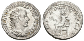 Roman Imperial
Gordian III (238-244 AD). Rome
AR Antoninianus (21.5mm 2.95g)
Obv: IMP GORDIANVS PIVS FEL AVG, radiate, draped and cuirassed bust ri...
