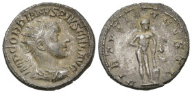 Roman Imperial
Gordian III (238-244). Rome.
AR Antoninianus (21.9mm 4.43g)
Obv: IMP GORDIANVS PIVS FEL AVG. Radiate, draped and cuirassed bust righ...