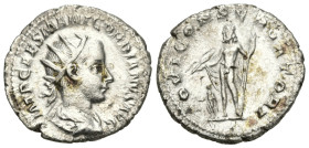 Roman Imperial
Gordian III (238-244 AD). Rome
AR Antoninianus (22.8mm 3.29g)
Obv: IMP CAES M ANT GORDIANVS AVG, radiate, draped and cuirassed bust ...