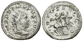 Roman Imperial
Philip I 'the Arab' (244-249). Rome.
AR Antoninianus (22.2mm 3.83g)
Obv: IMP PHILIPPVS AVG. Radiate, draped and cuirassed bust right...