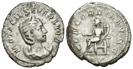 Roman Imperial
Otacilia Severa (244-249 AD). Rome.
AR Antoninianus (23.1mm 4.31g)
Obv: OTACIL SEVERA AVG. Diademed and draped bust of Otacilla Seve...