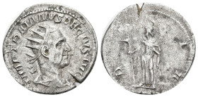 Roman Imperial
Trajan Decius (249-251 AD). Rome
AR Antoninianus (23.12mm 3.85g)
Obv: IMP TRAIANVS DECIVS AVG, radiate, draped and cuirassed bust ri...