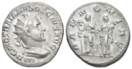 Roman Imperial
Trajan Decius (249-251 AD). Rome
AR Antoninianus (21.7mm 4.58g)
Obv: IMP C M Q TRAIANVS DECIVS AVG, radiate, draped and cuirassed bu...