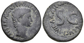 Roman Imperial
Augustus (27 BC-14 AD). Rome
AE As (27.5mm 10.67g)
Obv: CAESAR AVGVST PONT MAX TRIBVNIC POT, bare head of Augustus right
REv: M MAE...