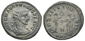Roman Imperial
Probus (276-282 AD). Antioch
AE Silvered Antoninianus (20.7mm 4g)
Obv: IMP C M AVR PROBVS P F AVG, radiate, draped and cuirassed bus...