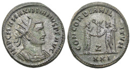 Roman Imperial
Maximianus (286-305 AD). Kyzikos
AE Antoninianus (21.01mm 4.52g)
Obv: IMP C M A MAXIMIANVS AVG, radiate and draped bust to right
Re...