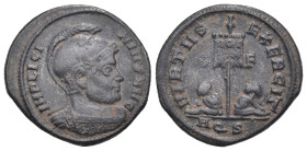 Roman Imperial
Licinius I (308-324 AD). Aquileia.
AE Follis (20.44mm 2.66g)
Obv: IMP LICINIVS AVG. Helmeted and cuirassed bust right.
Rev: VIRTVS ...