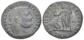 Roman Imperial
Licinius I (308-324 AD). Nicomedia
Obv: IMP C VAL LICIN LICINIVS PF AVG, laureate head right
REv: IOVI CONS-ERVATORI, Jupiter standi...