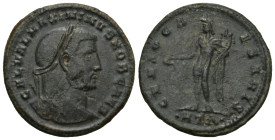 Roman Imperial
Maximinus II, as Caesar (309-313). Heraclea
AE Follis (26.3mm 5.09g)
Obv: GAL VAL MAXIMINVS NOB CAES, laureate head right
Rev: GENI...