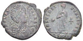 Roman Imperial
Aelia Flaccilla, Augusta (379-388 AD). Heraclea.
AE Follis (22.7mm 4.94g)
Obv: AEL FLACCILLA AVG. Diademed and draped bust right.
R...