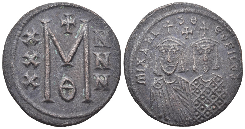 Byzantine
Michael II with Theophilus (820-829 AD). Constantinople
AE Follis (3...