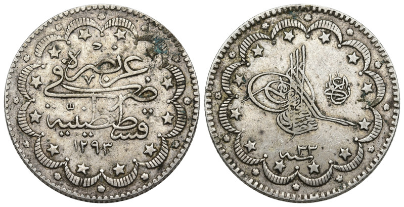 Islamic
OTTOMAN EMPIRE. Abdülhamid II (1876-1909 AD)
AR Silver (27.55mm 12.04g...