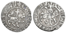 World
Armenia. Cilician Armenia. Levon III (1301-1307 AD)
AR Tram (19.83mm 2.35g)
Obv: Levon III on horseback riding right, head facing, holding cr...