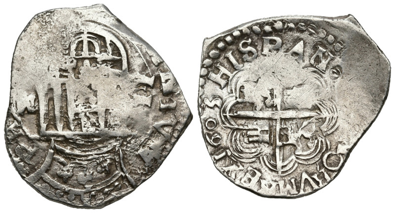 World
SPAIN. Philip III (1598-1621 AD)
AR 2 reales, 1603 (28.6mm 6.7g)
KM26.8...