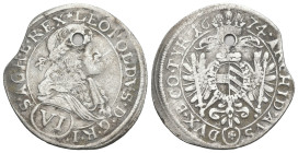 World
HOLY ROMAN EMPIRE. Leopold I (1657-1705 AD).
VI Kreuzer 1674 (25.49mm 2.53g)