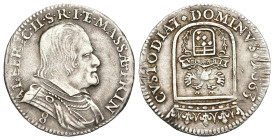 World
ITALY. Massa di Lunigiana. Alberico II (1662-1664 AD). Dated 1663 AD
AR Luigino da 8 Bolognini (21.3mm 2.26g)
Obv: ALBERIC II S R I (ET) MASS...