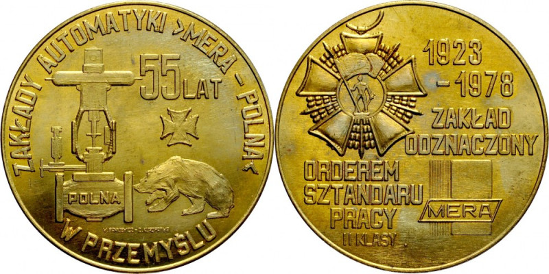 Medal pamiątkowy z 1978 roku ufundowany przez Zakłady Automatyki „ Mera Polna” w...