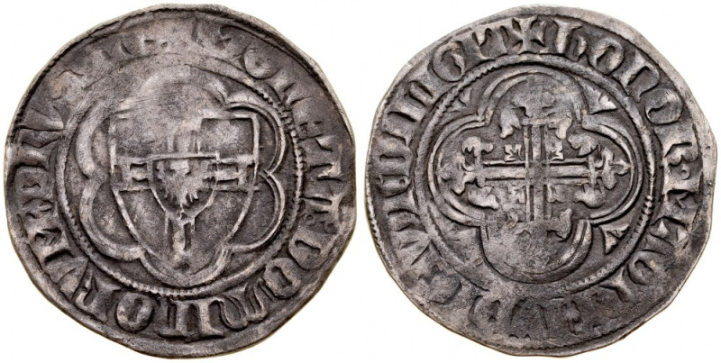Winrych von Kniprode 1351-1382, Półskojec, Av.: Tarcza wielkiego mistrza, Rv.: T...