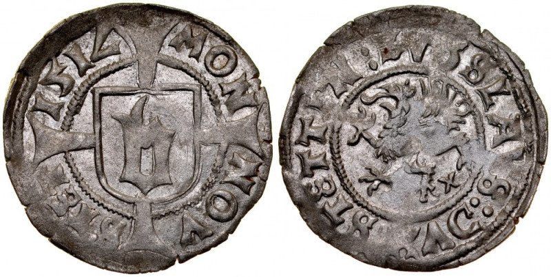 Pomorze, Bogusław X 1478-1523, Wit 151V, Szczecin. Kop. 4151, Dbg.P 427, dobrze ...