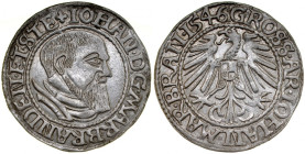 Śląsk, Księstwo Krośnieńskie, Jan Kostrzyński 1535-1571, Grosz 1546, Krosno.