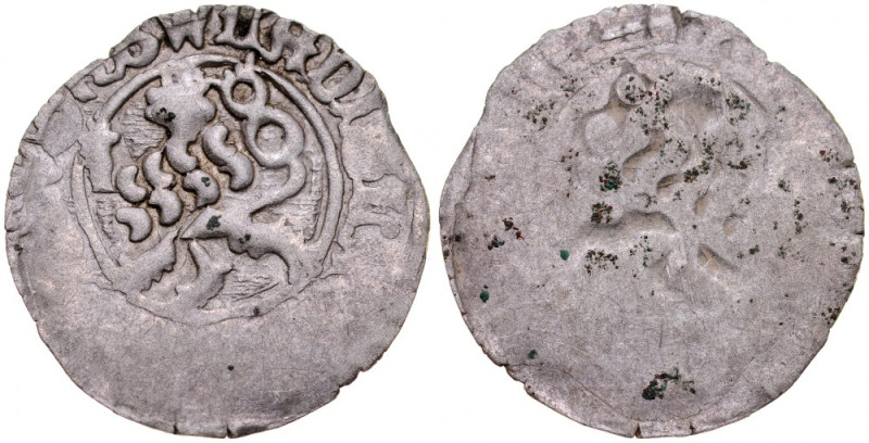 Czechy, Władysław II Jagiellończyk 1471-1516, Halerz bez daty, jednostronny, Av....