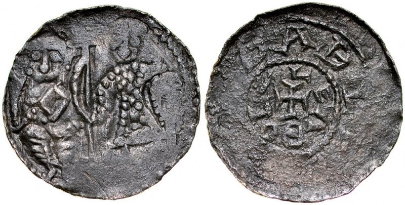 Bolesław III Krzywousty 1107-1138, Denar, Av.: Książę i Św. Wojciech, Rv.: Krzyż...