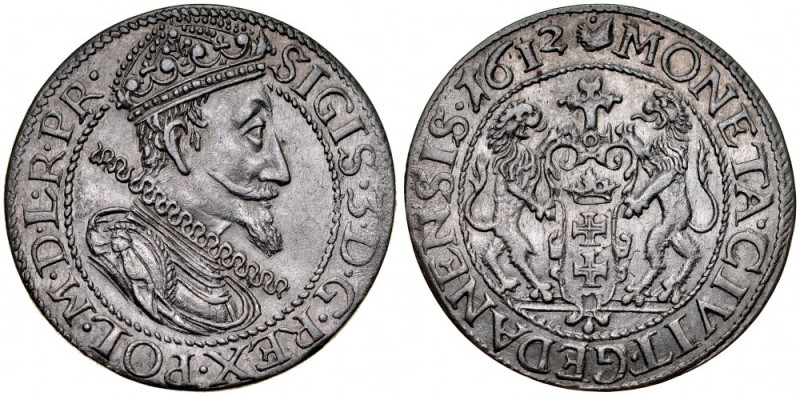 Zygmunt III 1587-1632, Ort 1612, Gdańsk. Kop. 7485, Gum. 1382,&nbsp; Shatalin G1...