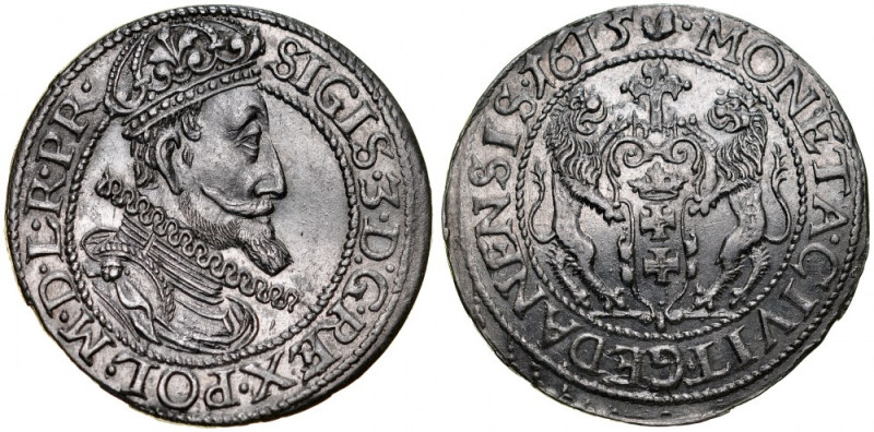 Zygmunt III 1587-1632, Ort 1615, Gdańsk. Kop. 7488, Gum. 1382,&nbsp; Shatalin G1...