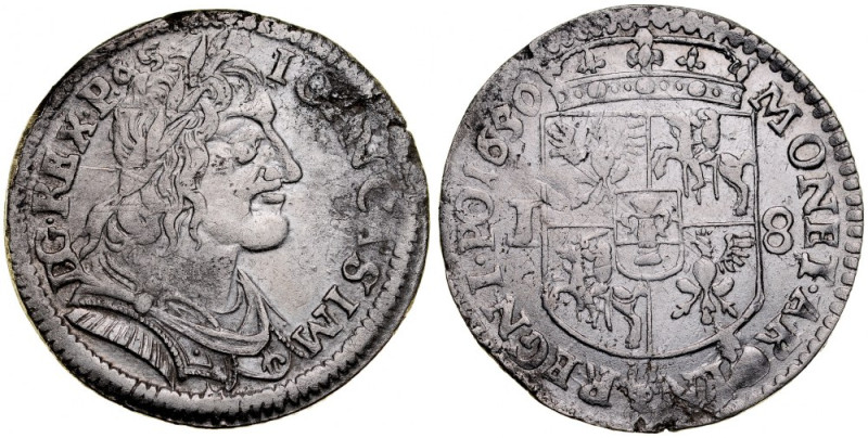 Jan II Kazimierz 1649-1668, Ort 1650, Wschowa. Kop. 1695, Gum. 1721,&nbsp; Shata...