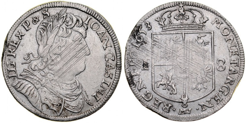 Jan II Kazimierz 1649-1668, Ort 1653, Wschowa. Kop. 1720, Gum. 1735,&nbsp; Shata...