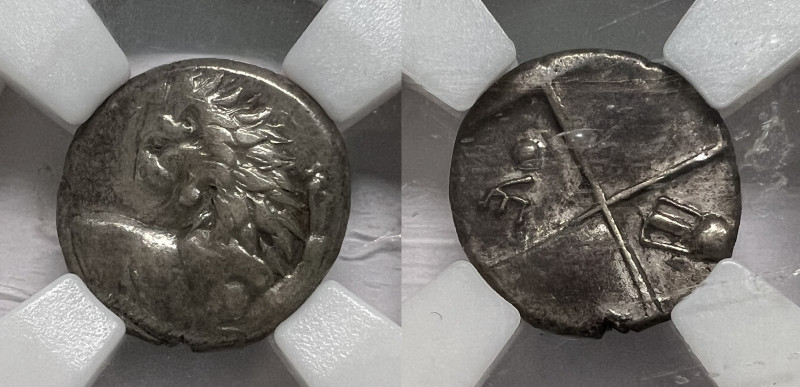 THRACE, Chersonesos. Circa 386-338 BC
AR Hemidrachm (13mm, 2.35 g). Forepart of...