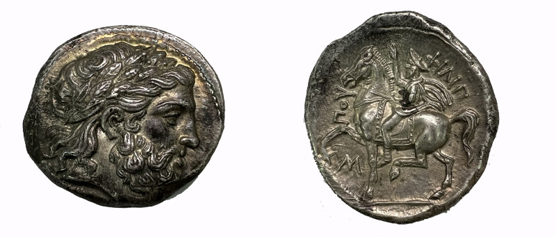 Kingdom of Macedon, Philip II AR Tetradrachm. Amphipolis, circa 355-349/8 BC. La...