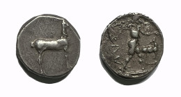 BRUTTIUM, Kaulonia. Circa 475-425 BC. AR Nomos (19mm, 7.88 g, 1h).