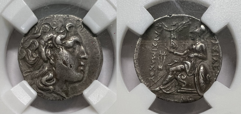 Kings of Thrace. Ephesos. Macedonian. Lysimachos 305-281 BC.
Drachm AR
Diademed ...