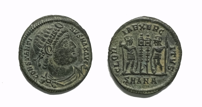 CONSTANTINE I 'THE GREAT' (306-337). Follis. (17mm, 2.2 g) Antioch. Obv: CONSTAN...