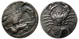 SICILY, Acragas. Ca. 420-406 BC. AR Drachm. Rare.