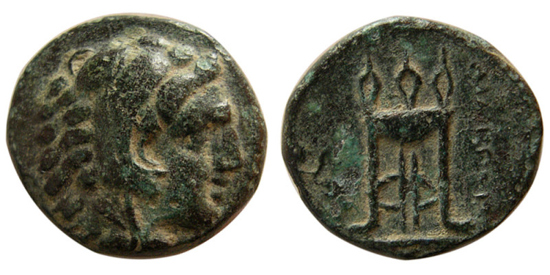 KINGS of MACEDON, Philippi. Circa 356-345 BC. Æ (5.15 gm; 18 mm). Head of Herakl...