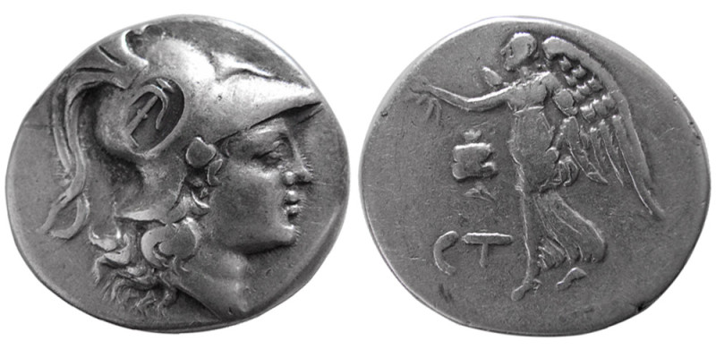 PAMPHYLIA. Side. (Circa 205-190 BC). AR Tetradrachm (16.60 gm; 28 mm). Obv: Helm...