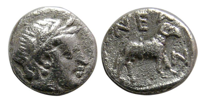 TROAS, Neandria. Circa 400 BC. AR Obol (0.58 gm; 8 mm). Laureate head of Apollo ...