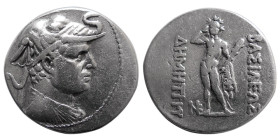 BAKTRIAN KINGS, Demetrios I. Circa 200-185 BC. AR Drachm. Rare.