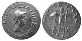 BAKTRIAN KINGS, Menander I, ca. 165/55-130 BC. AR Tetradrachm