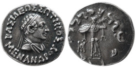 INDO-GREEK KINGS, Menander I. Ca. 165/55-130 BC. AR drachm.
