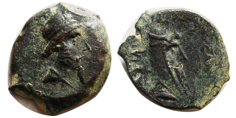 KINGS of PARTHIA. Mithradates I. 164-132 BC. Æ Chalkous (1.61 gm; 14 mm). Ekbata...