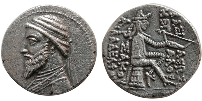 KINGS of PARTHIA. Artabanus III. 126-122 BC. AR Drachm (3.16 gm; 18 mm). Diademe...