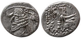 KINGS of PARTHIA. Phraates IV. 38/7-2 BC. AR Drachm. Rare.
