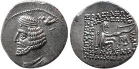 KINGS of PARTHIA. Phraates IV. 38-2 BC. AR Drachm. Laodicea mint.