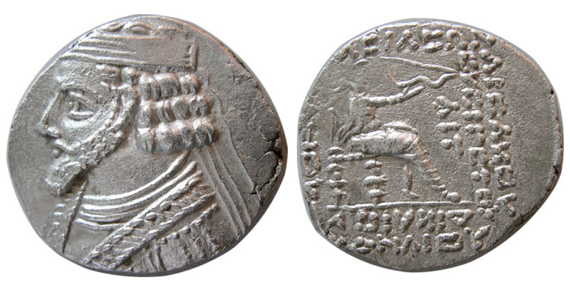 KINGS of PARTHIA. Phraatakes (2 BC - AD 4). AR Tetradrachm (14.32 gm; 27 mm). Mi...