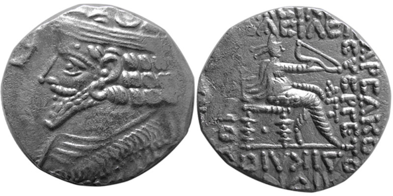 KINGS of PARTHIA. Phraatakes. 2 BC.- 4 AD. AR tetradrachm (14.32 gm; 27 mm). Sel...