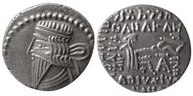 KINGS of PARTHIA. Mithradates V. 128-147 AD. AR Drachm. Scarce.